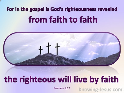 Romans 1:17 God's Righteousness Revealed (purple)